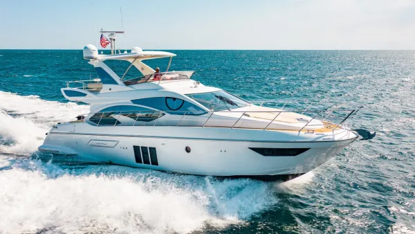 Modern Azimut 55' available for rental in Miami, FL